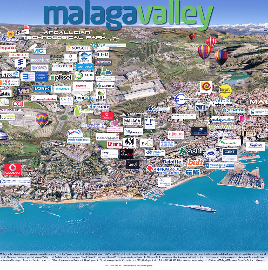 Mapa Malaga Valley