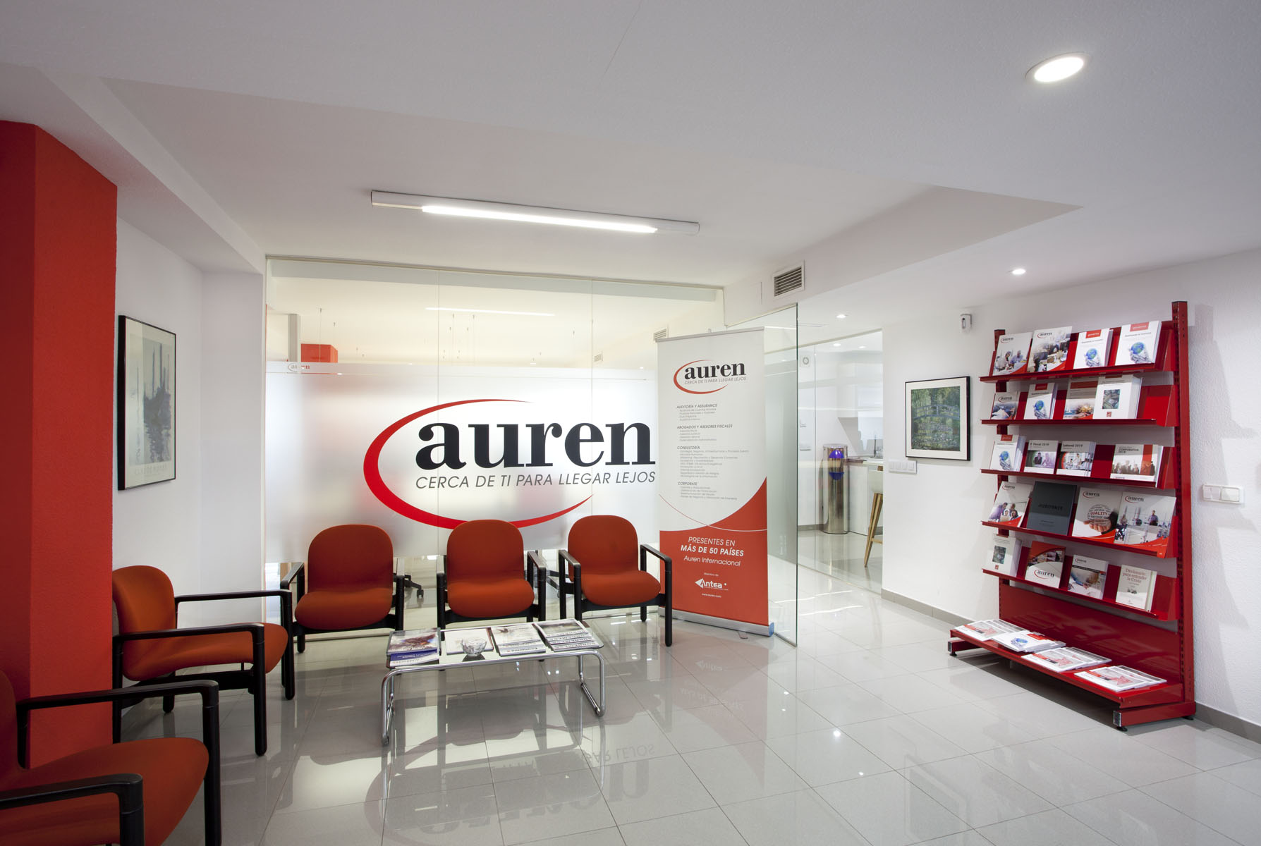 Recepción de las oficinas de Auren